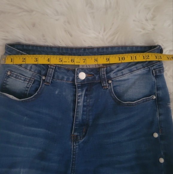 Hayden Los Angeles, Womans Jeans Decorated Faux Pearl/Bead Sz M - Picture 6 of 8